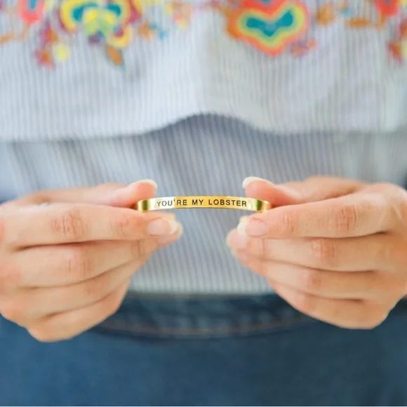 Lillian & Co. “You Are My Lobster” Stainless Steel Cuff Bracelet - Picture 3 of 3